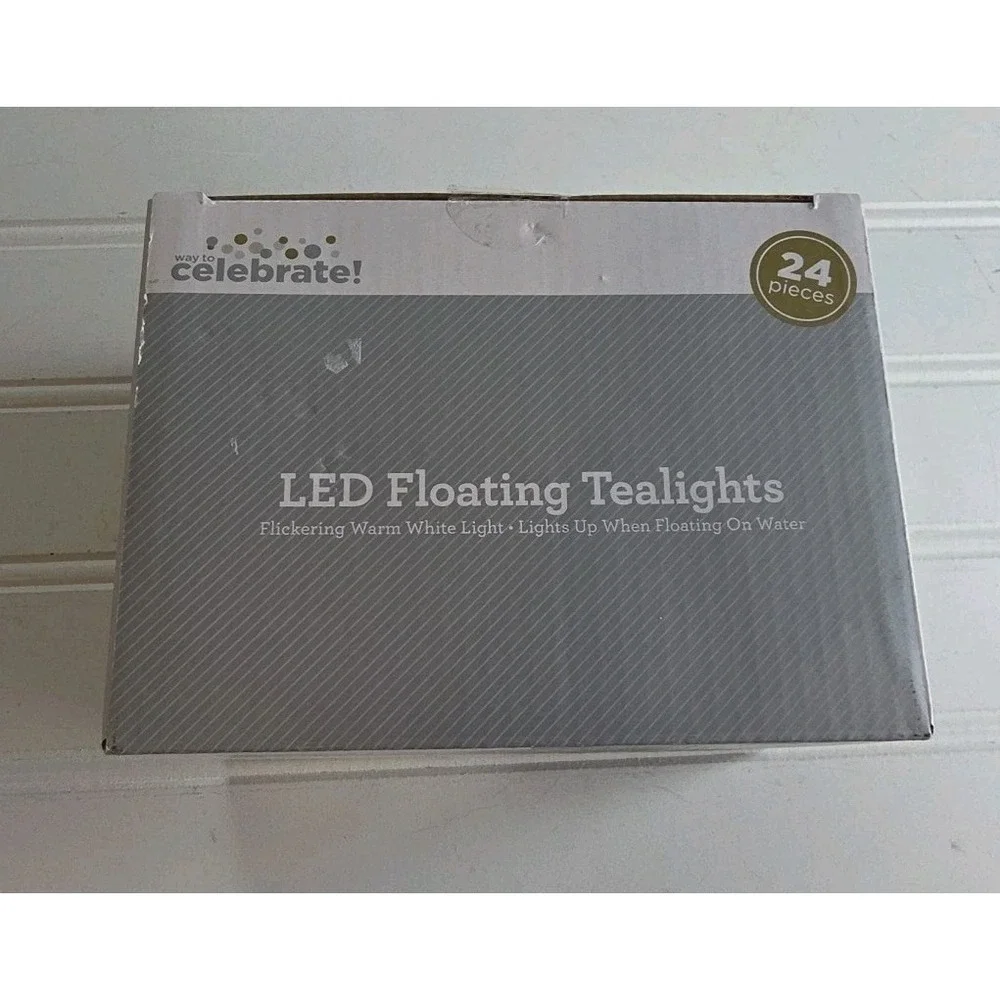 24 Pack LED Floating Candles Waterproof Flameless Tealights Wedding Pool Decor